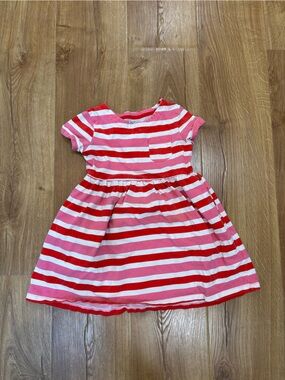 Mini Boden Striped Baby Doll Short Sleeve Dress